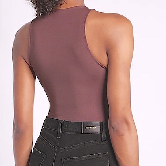 NWT Express Body Contour Silky High Neck Thong Bodysuit - Picture 3 of 5